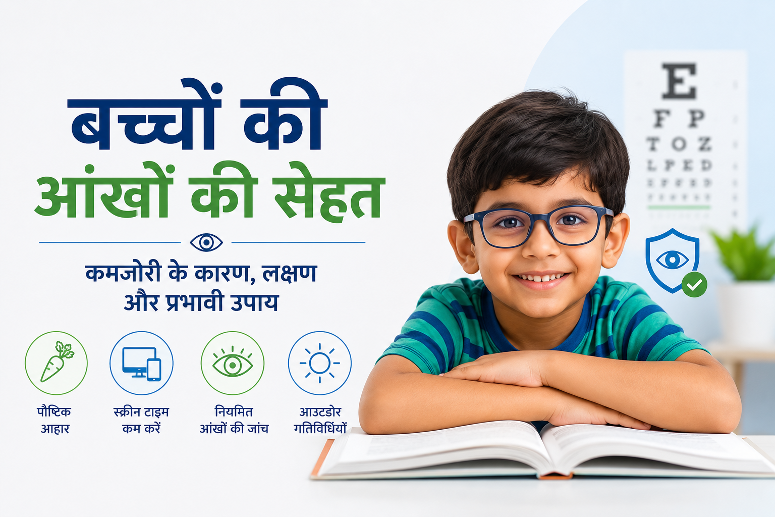 बच्चों की आंखों की रोशनी कम होना: कारण, लक्षण और बचाव