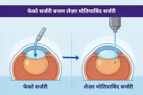 फेको सर्जरी बनाम लेज़र मोतियाबिंद सर्जरी: कौन-सी तकनीक है ज़्यादा असरदार?